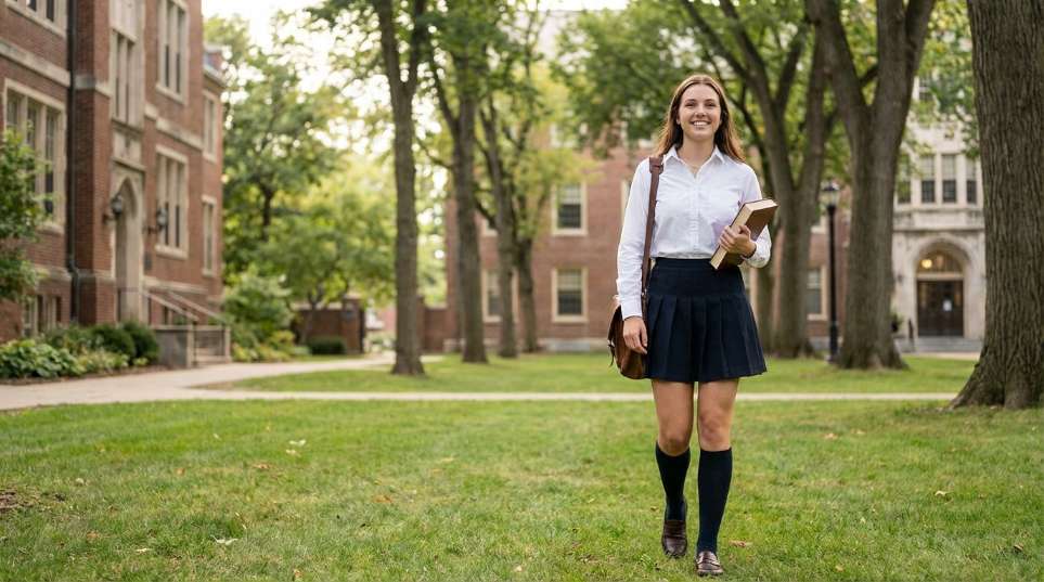 【学院风减龄穿搭指南:秒变少女的时尚秘诀】 【学院风减龄穿搭指南:秒变少女的时尚秘诀】第一张图