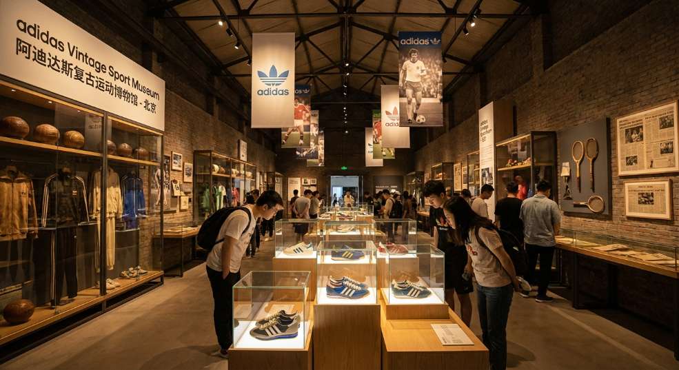 adidas 北京举办「三叶草复古运动馆」展览第一张图