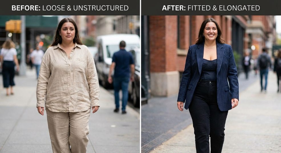 如何穿出微胖身材的显瘦秘籍：细节决定成败第二张图