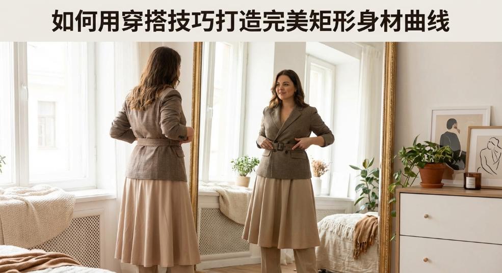 如何用穿搭技巧打造完美矩形身材曲线：实用指南
