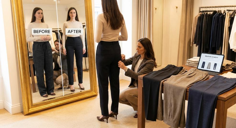 腿型修饰裤装选择：穿出完美比例的秘诀第二张图