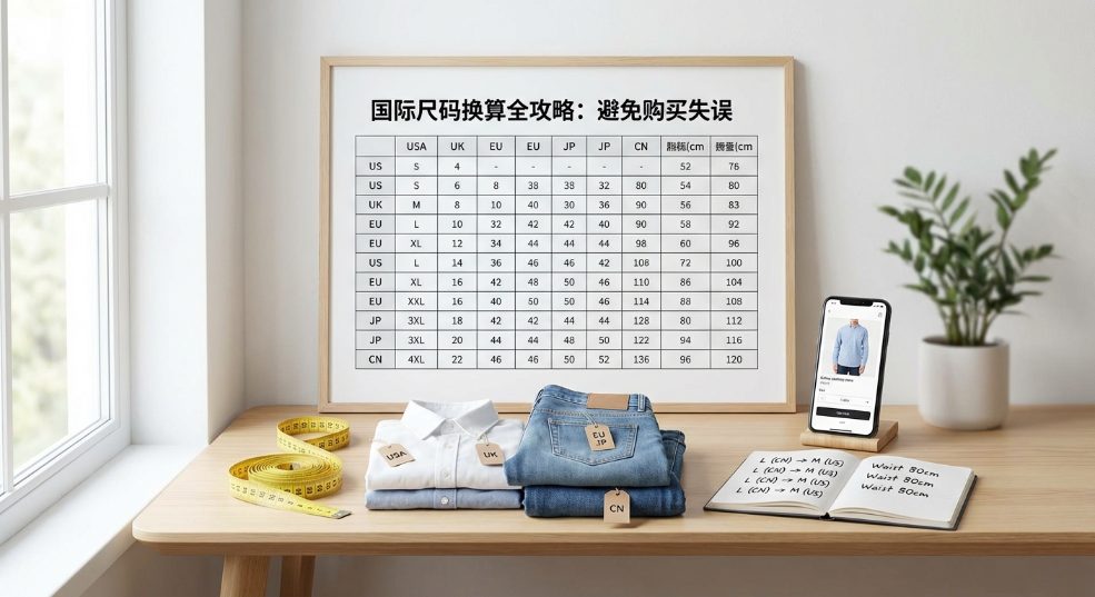 国际尺码换算全攻略：避免购买失误的实用指南