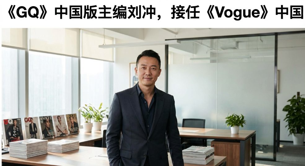 《GQ》中国版主编刘冲，接任 《VOGUE》中国版主编职位
