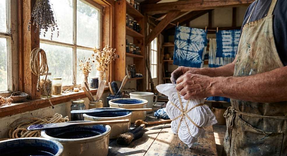 扎染传统工艺中的色彩艺术与传承创新第一张图