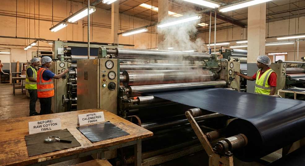 轧光整理效果揭秘：让布料瞬间焕发新生命的秘密第一张图