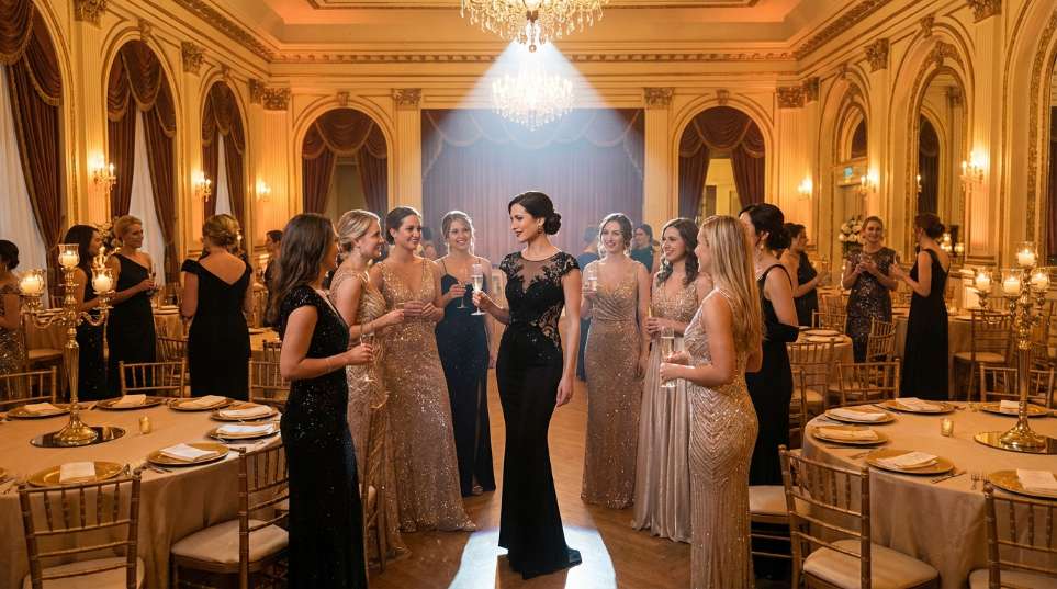 晚宴礼服选择技巧：让你成为全场焦点的秘密武器第一张图