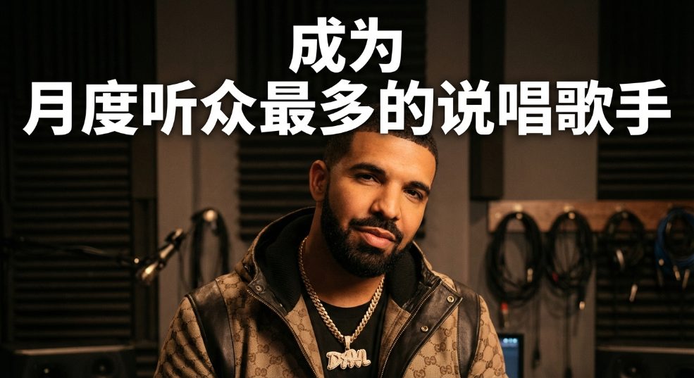 Drake 成为 Spotify 月度听众最多的说唱歌手
