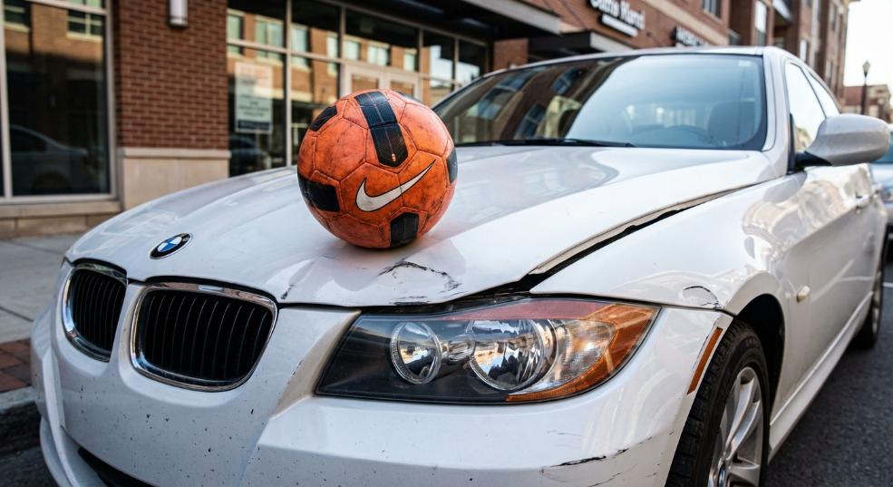 Nike T90 首尔活动，复刻经典「球砸车」景观第一张图