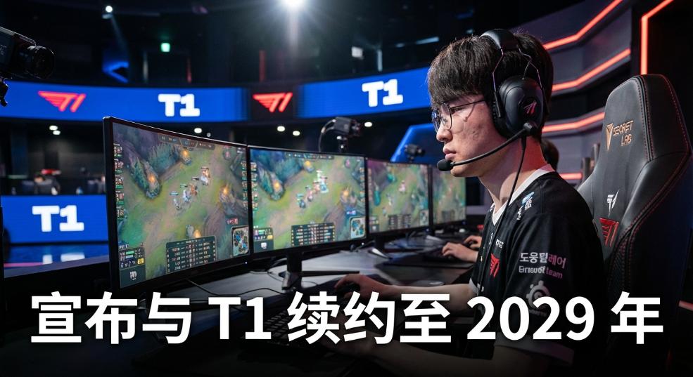 Faker 宣布与 T1 续约至 2029 年