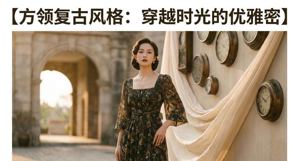 【方领复古风格：穿越时光的优雅密码】
