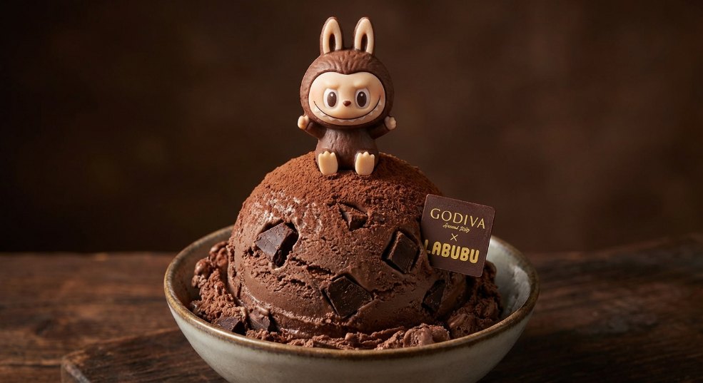 GODIVA x LABUBU 联名冰品正式发布第一张图