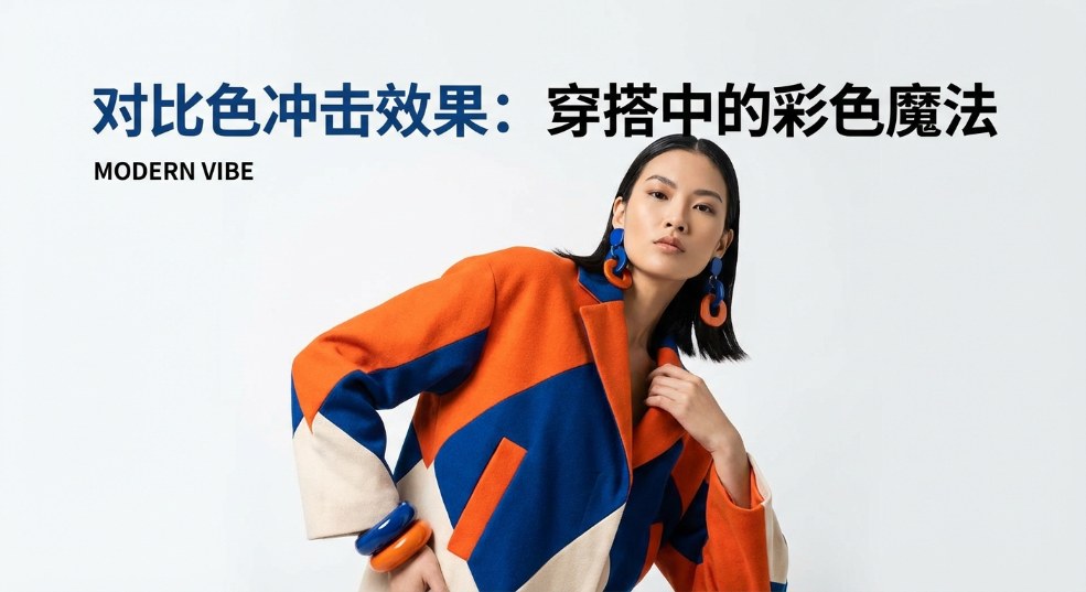 对比色冲击效果：穿搭中的彩色魔法一览