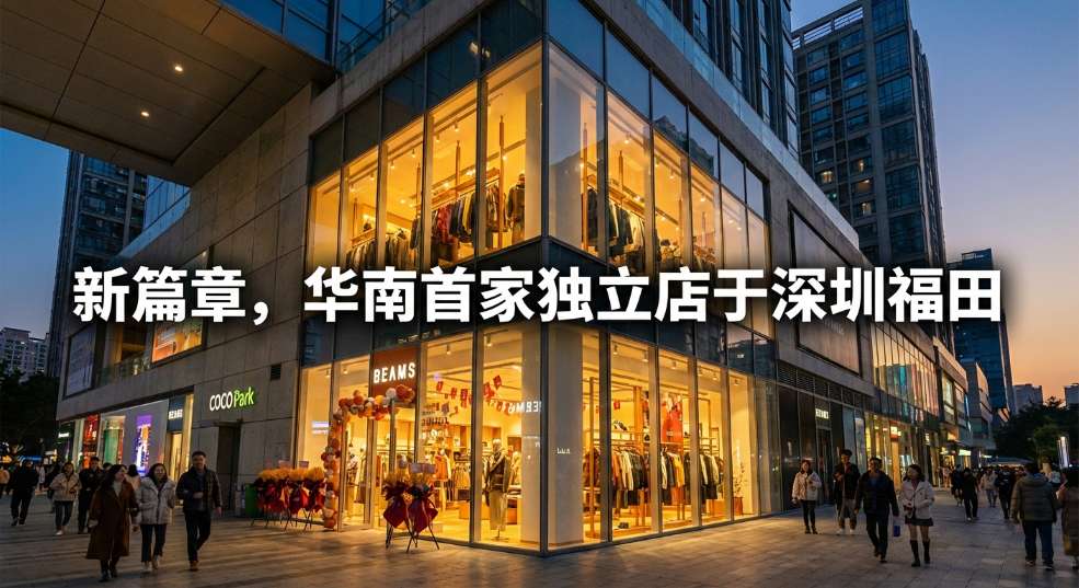 BEAMS 新篇章，华南首家独立店于深圳福田星河 COCO Park 璀璨启幕