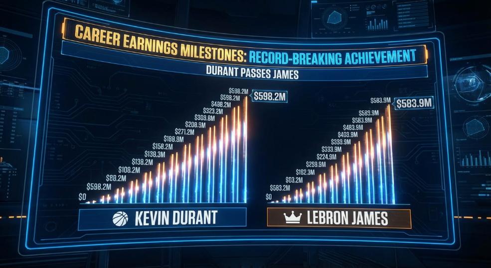Kevin Durant 生涯总收入接近 6 亿美元破 NBA 记录 Kevin Durant 生涯总收入接近 6 亿美元破 NBA 记录第二张图