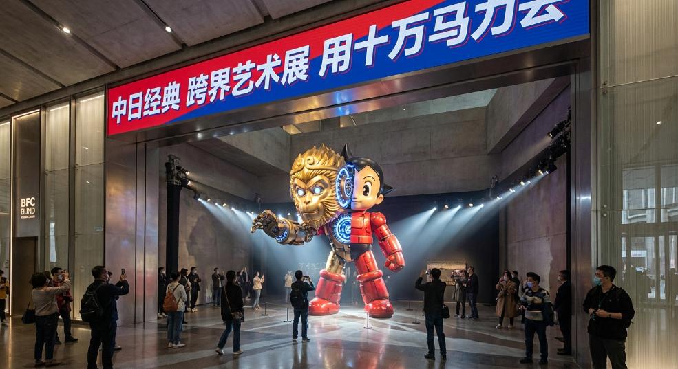 中日经典 IP 跨界艺术展「用十万马力去七十二变」于上海启幕