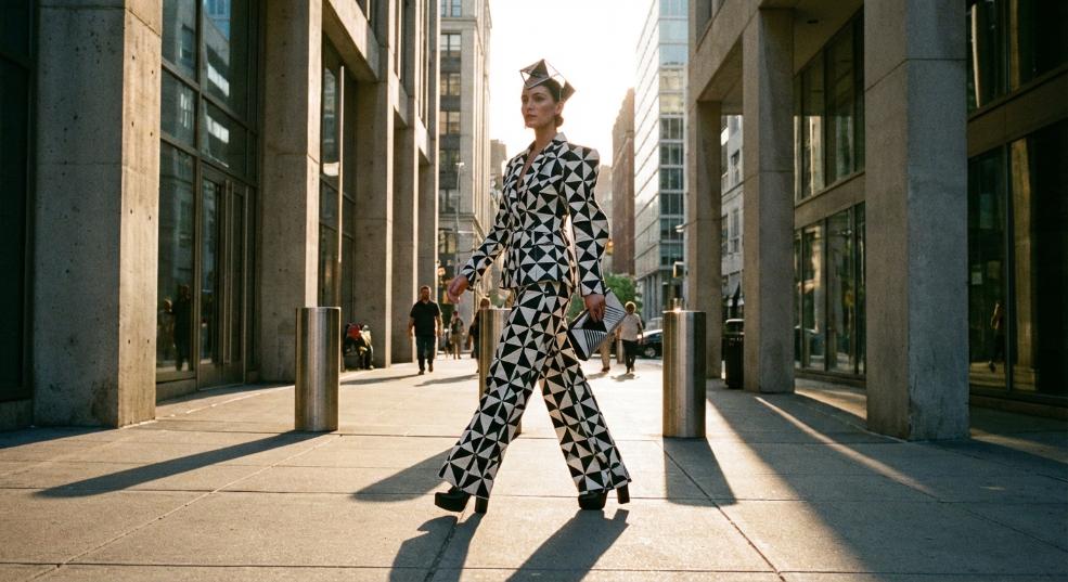 开启视觉盛宴：几何图案现代感的穿搭秘籍与趋势解析第二张图