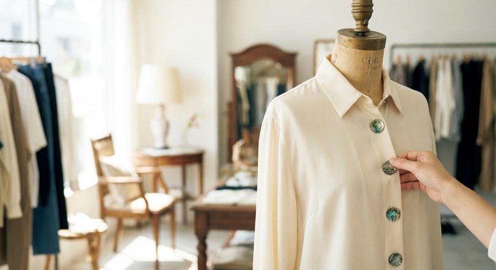 贝壳扣天然光泽：衣着上的海洋艺术品第二张图