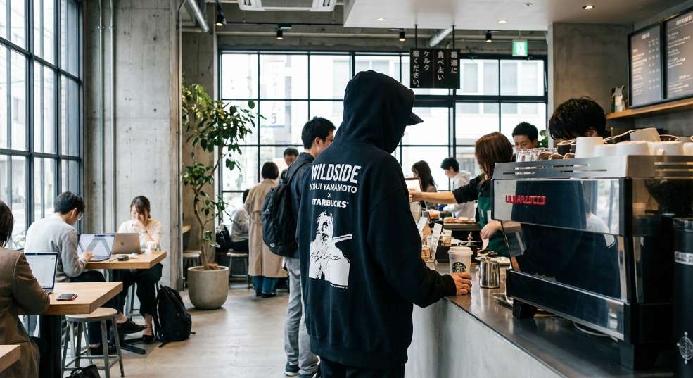 星巴克与 WILDSIDE YOHJI YAMAMOTO 第二弹合作释出第二张图