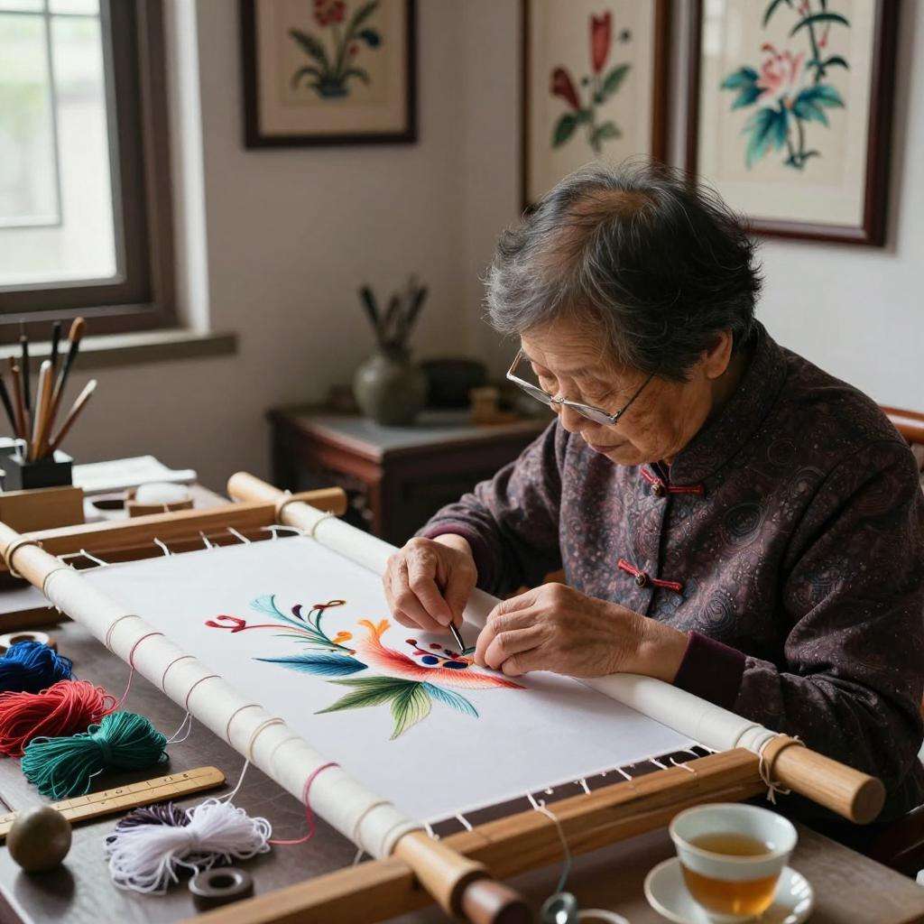 湘绣色彩表现：细节里的中华瑰宝，鲜为人知的艺术秘密第一张图