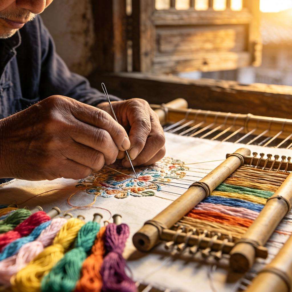 刺绣工艺分类：从传统到现代的艺术演变揭秘第一张图