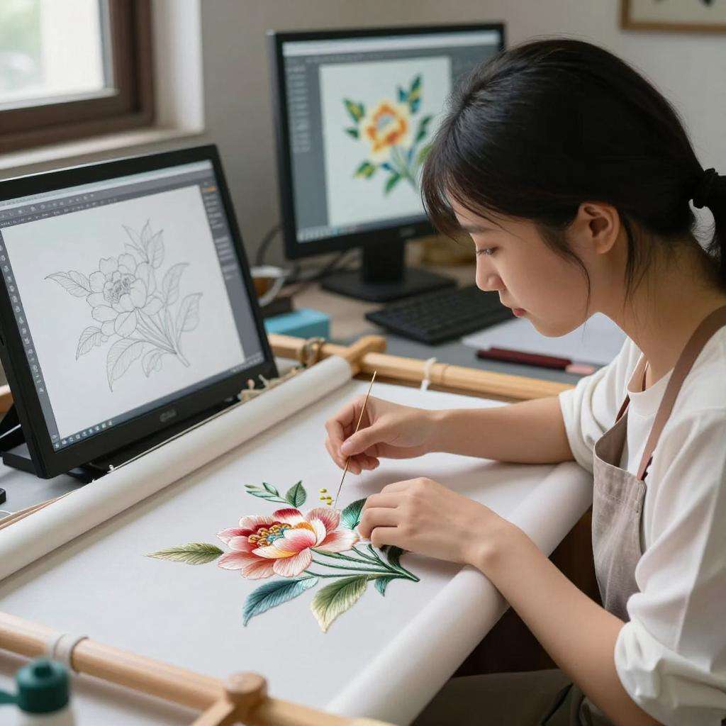 蜀绣针法变化:传承与创新的艺术演变 蜀绣针法变化:传承与创新的艺术演变第三张图