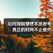 如何理解穿搭本质思考：真正的时尚不止是外在（图1）