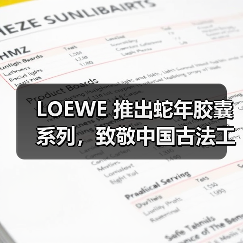 LOEWE 推出蛇年胶囊系列,致敬中国古法工艺(图1) LOEWE 推出蛇年胶囊系列,致敬中国古法工艺(图1)