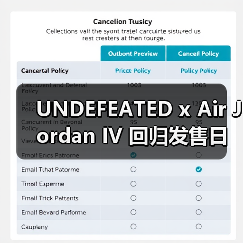 UNDEFEATED x Air Jordan IV 回归发售日期确定（图3）