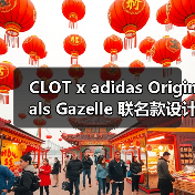 CLOT x adidas Originals Gazelle 联名款设计首曝 奢华配色两色方案惊艳亮相（图4）