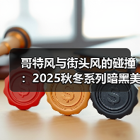 哥特风与街头风的碰撞:2025秋冬系列暗黑美学解析(图3) 哥特风与街头风的碰撞:2025秋冬系列暗黑美学解析(图3)