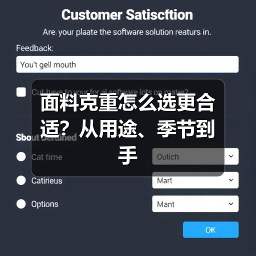 面料克重怎么选更合适?从用途、季节到手感的判断方法