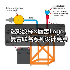 迷彩纹样×唇舌Logo,复古联名系列设计亮点曝光(图3) 迷彩纹样×唇舌Logo,复古联名系列设计亮点曝光(图3)