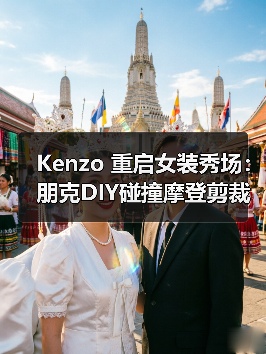 Kenzo 重启女装秀场:朋克DIY碰撞摩登剪裁(图1) Kenzo 重启女装秀场:朋克DIY碰撞摩登剪裁(图1)